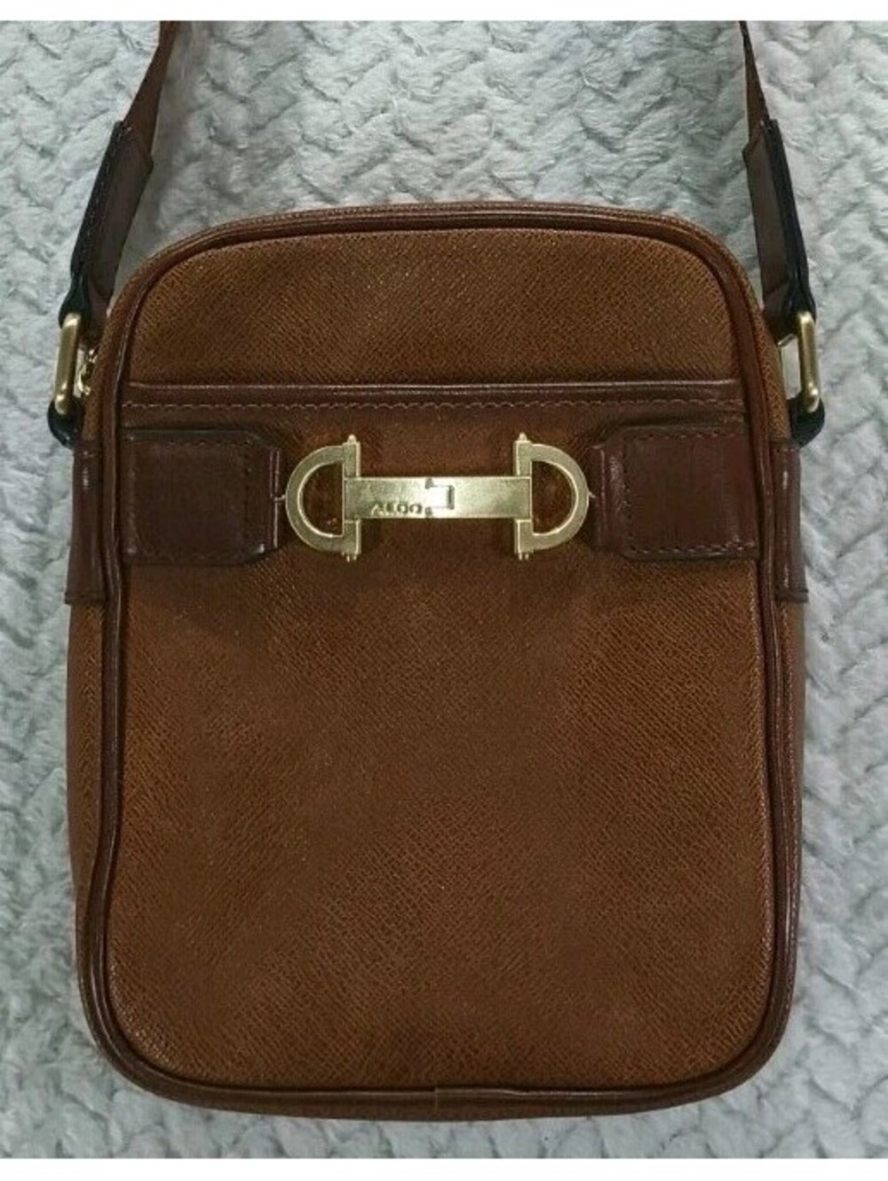 ALDO - Brown - 8x6.5x2" - Polyurethane Crossbody Purse Pocketbook - LNC
